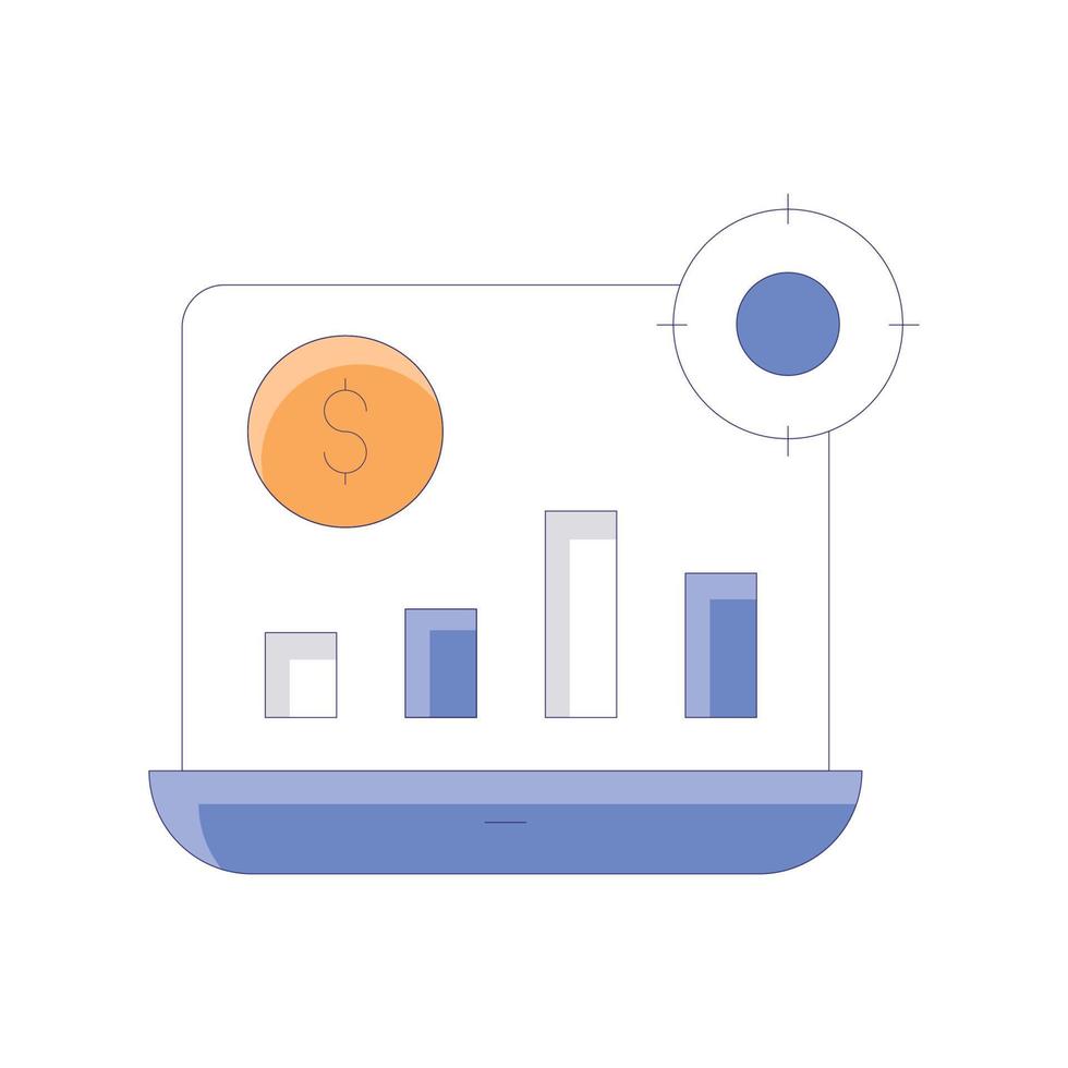 Analysis.Vector Without Background icon Business Growth and investment symbol EPS 10 file vector