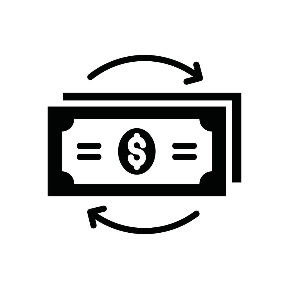 Money Flow .Vector Solid icon Business Growth and investment symbol EPS 10 file vector