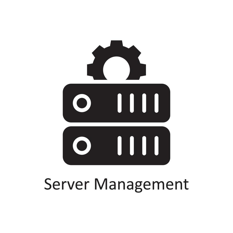 Server Management Vector Solid Icon Design illustration. Business And Data Management Symbol on White background EPS 10 File