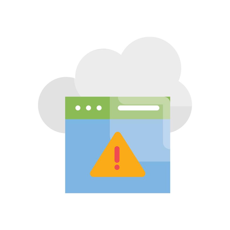 Server Error Vector Flat icon Cloud Computing symbol EPS 10 file