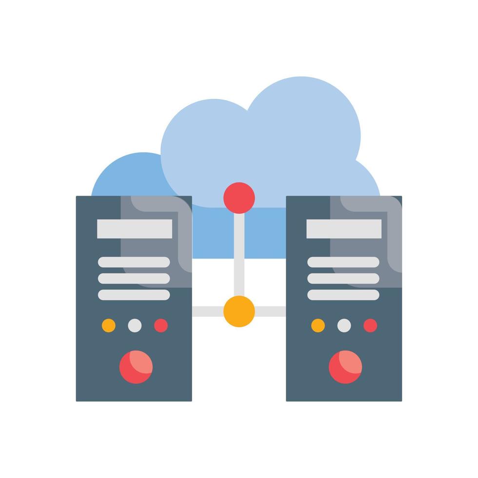 Data Center Vector Flat icon Cloud Computing symbol EPS 10 file