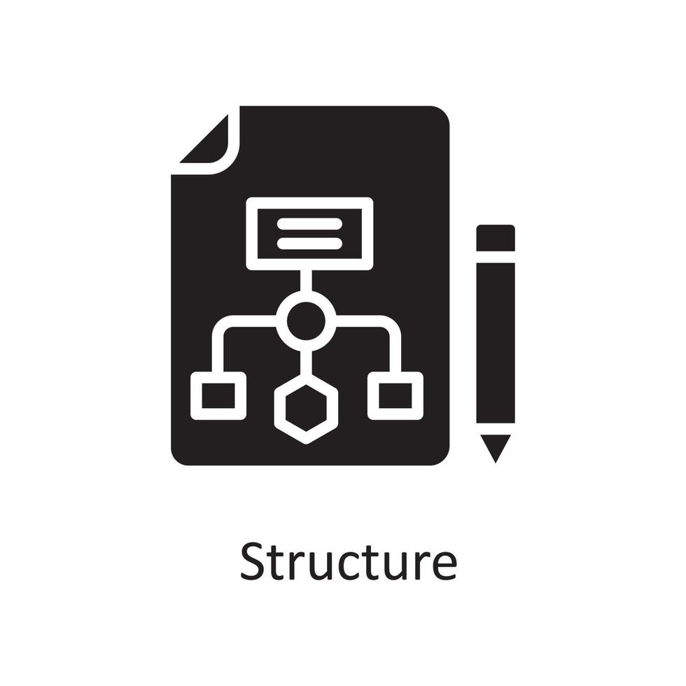 Structure Vector Solid Icon Design illustration. Design and Development Symbol on White background EPS 10 File