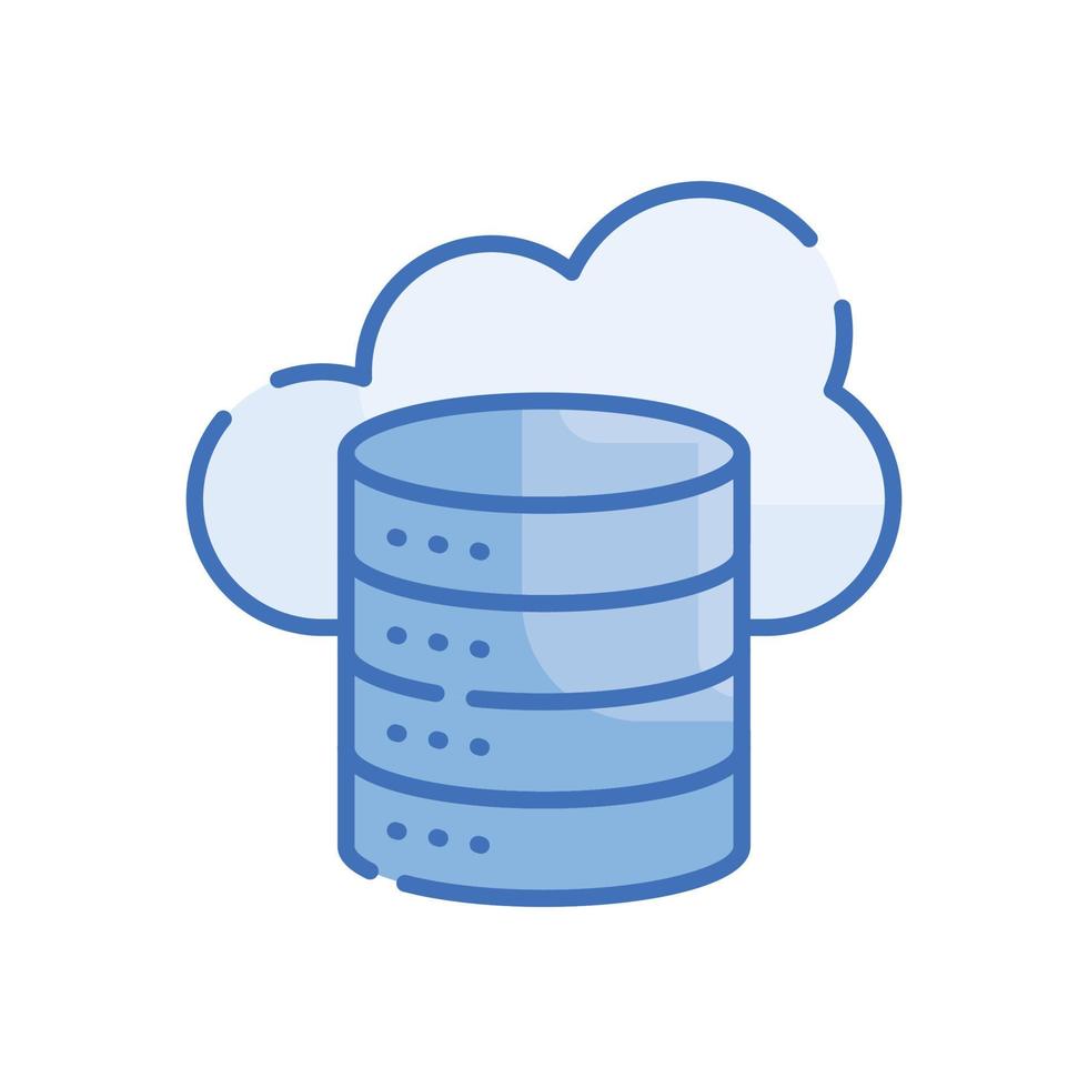 Cloud Data Vector Blue icon Cloud Computing symbol EPS 10 file