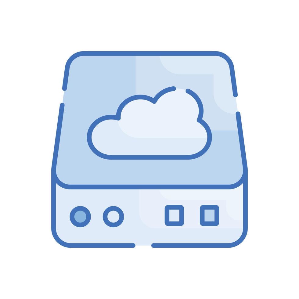 Cloud Drive Vector Blue icon Cloud Computing symbol EPS 10 file