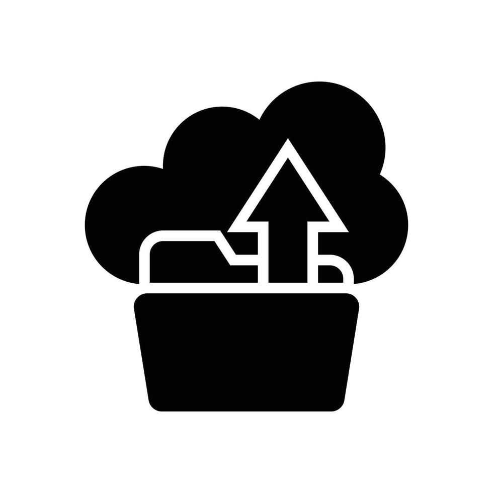 Data Upload Vector Glyph icon Cloud Computing symbol EPS 10 file