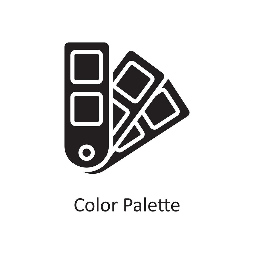 ilustración de diseño de icono sólido vectorial de paleta de colores. símbolo de diseño y desarrollo en el archivo eps 10 de fondo blanco vector