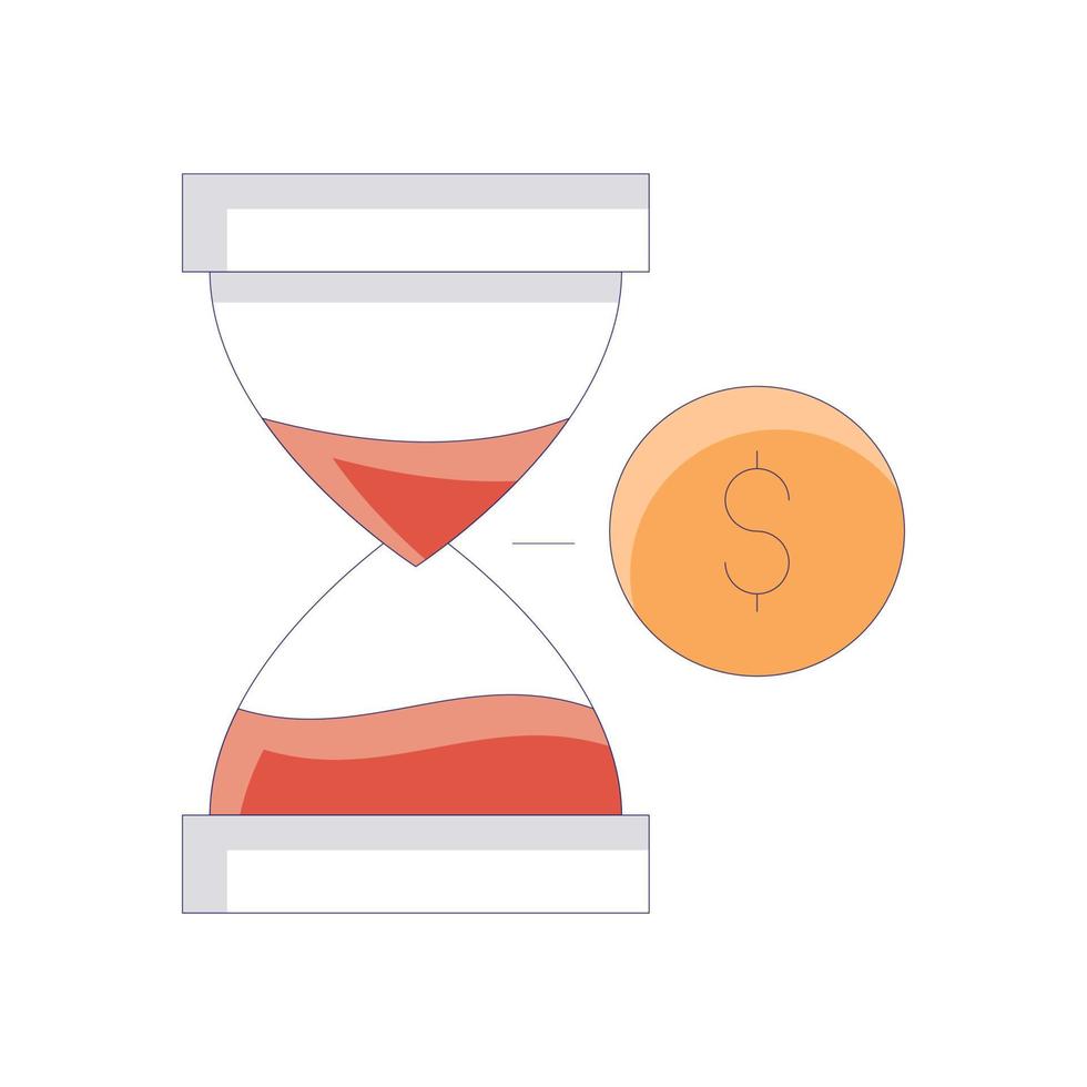 Time Is Money .Vector Without Background icon Business Growth and investment symbol EPS 10 file vector
