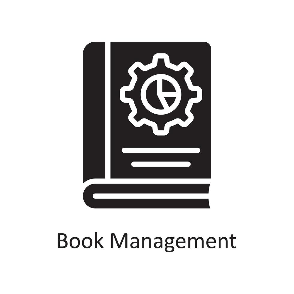 Book Management Vector Solid Icon Design illustration. Business And Data Management Symbol on White background EPS 10 File