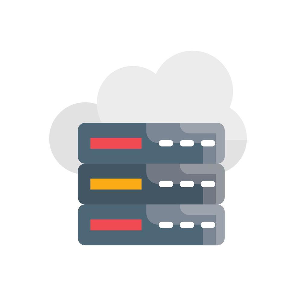 Cloud Hosting Vector Flat icon Cloud Computing symbol EPS 10 file