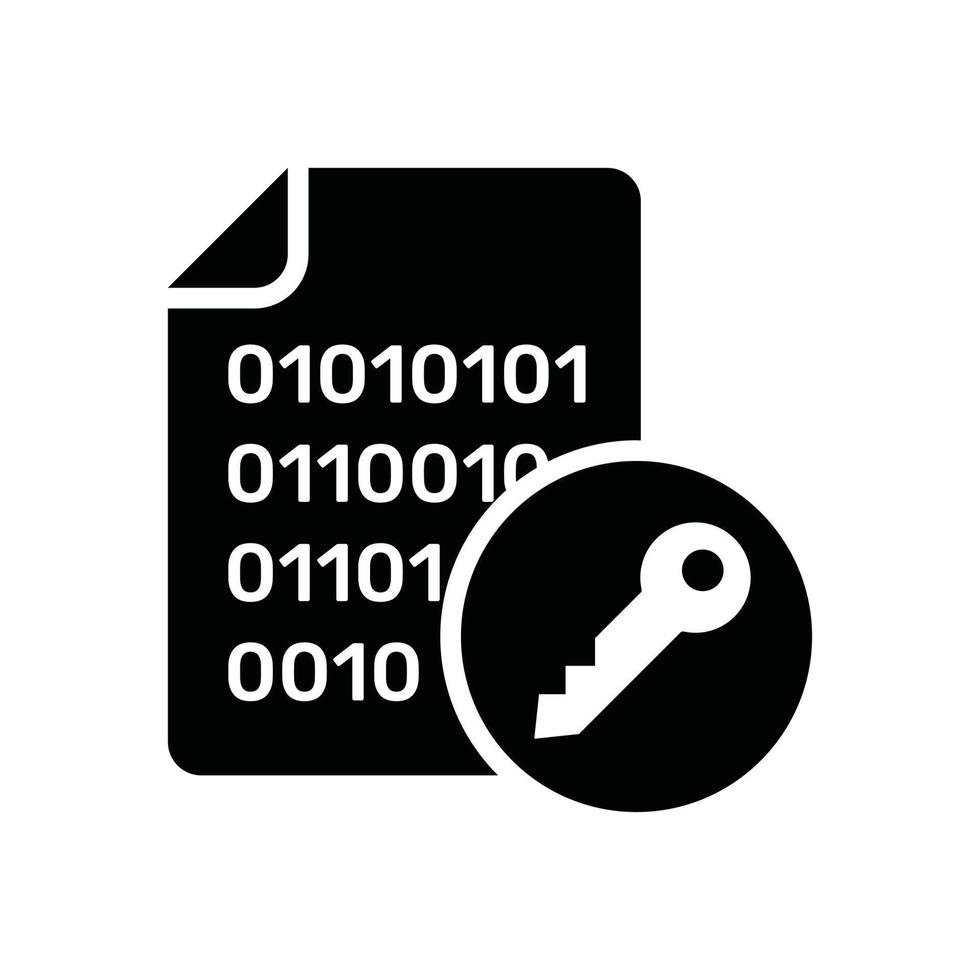 Data Encryption Vector Glyph  icon Cloud Computing symbol EPS 10 file