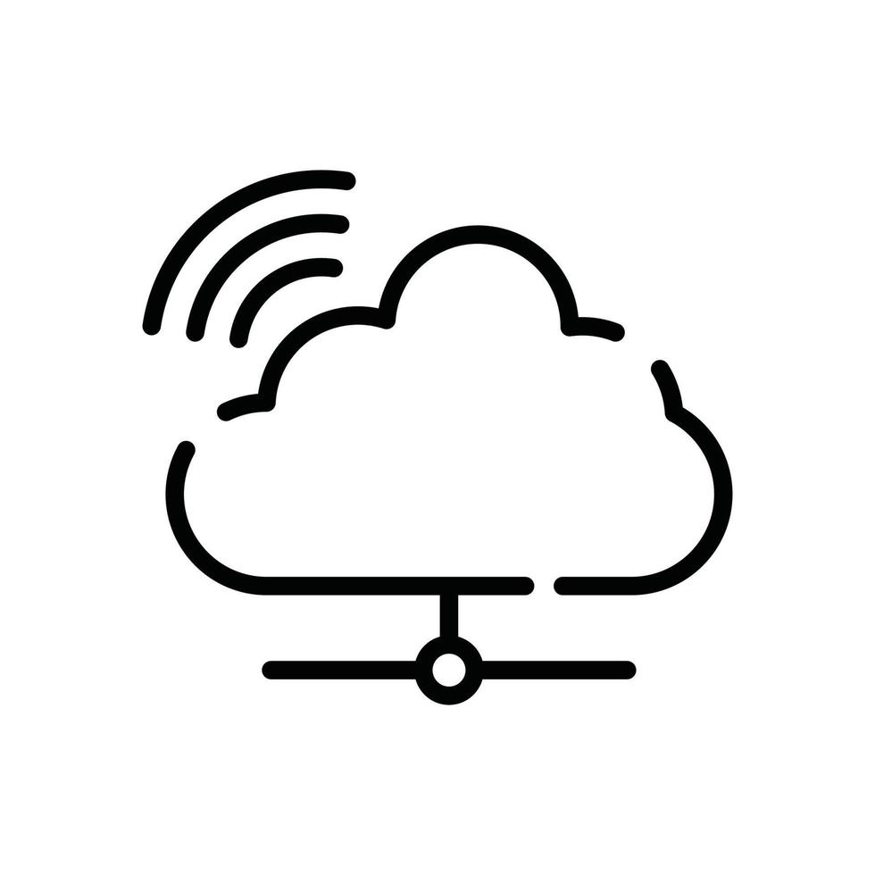 Cloud Internet Vector line icon Cloud Computing symbol EPS 10 file