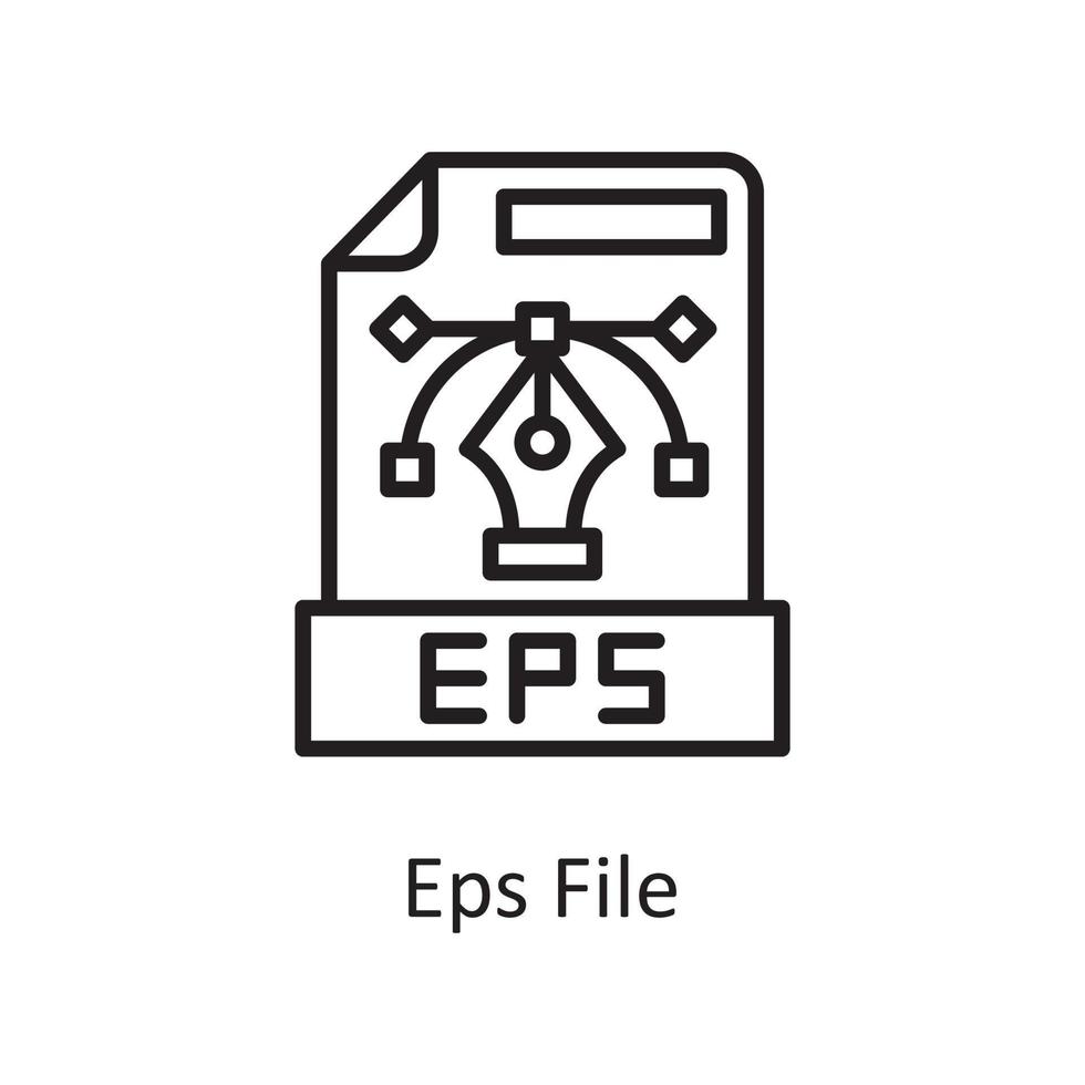 eps archivo vector contorno icono diseño ilustración. símbolo de diseño y desarrollo en el archivo eps 10 de fondo blanco