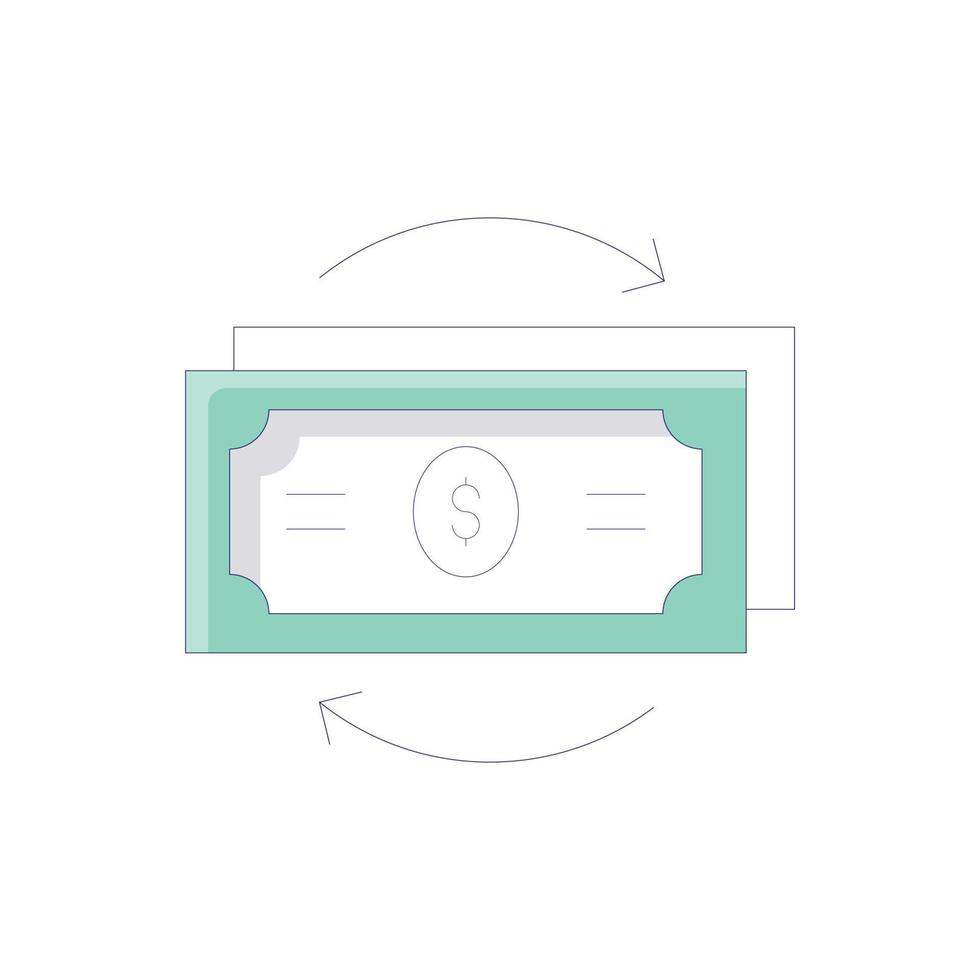 Money Flow .Vector Without Background icon Business Growth and investment symbol EPS 10 file vector