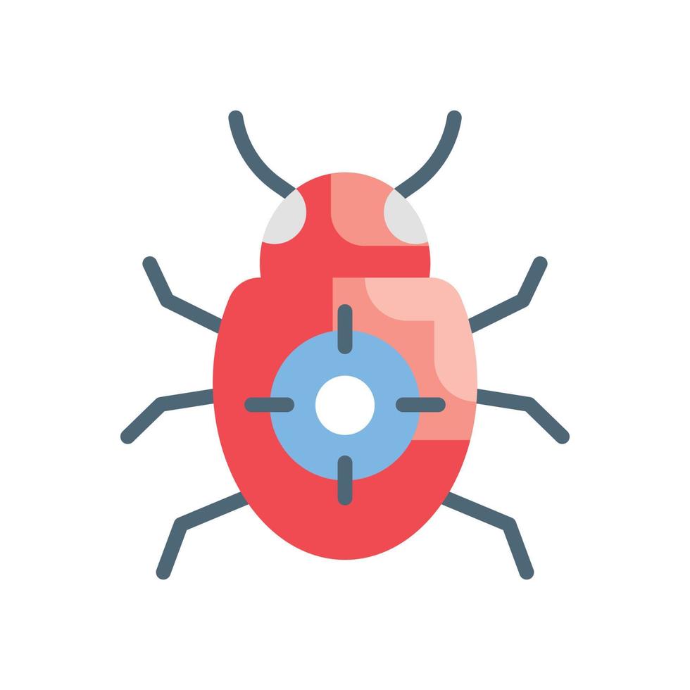 Bug Fixing Vector Flat icon Cloud Computing symbol EPS 10 file