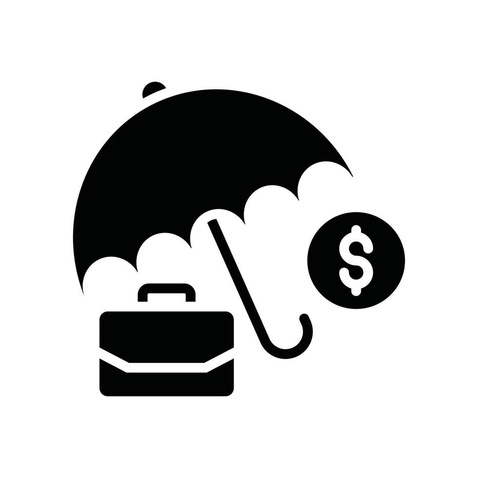 Business Insurance .Vector Solid  icon Business Growth and investment symbol EPS 10 file vector