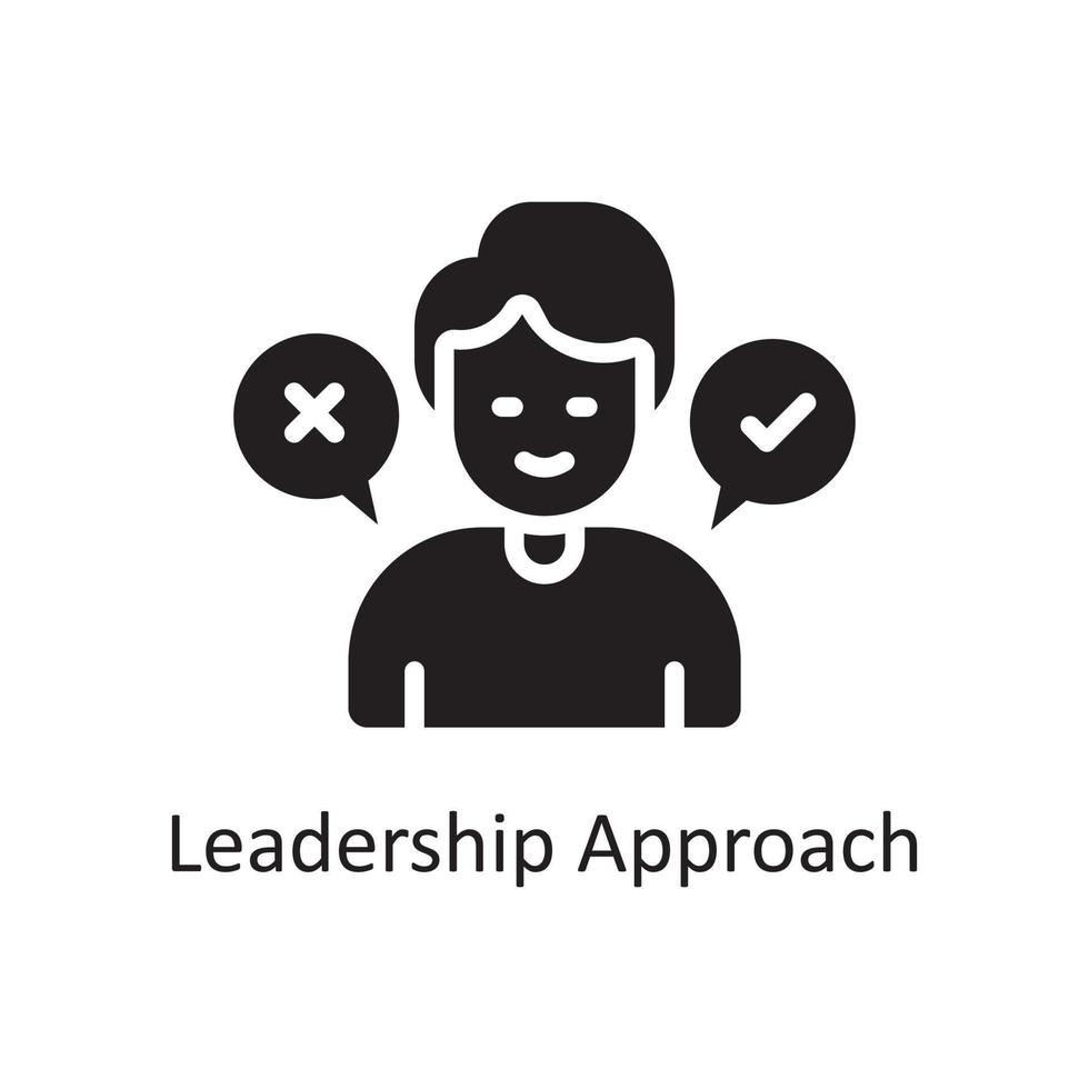 Leadership Approach Vector Solid Icon Design illustration. Business And Data Management Symbol on White background EPS 10 File