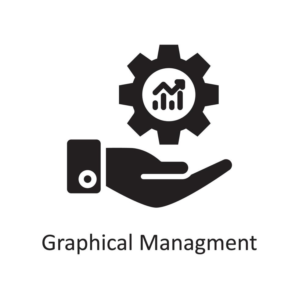 Graphical Management Vector Solid Icon Design illustration. Business And Data Management Symbol on White background EPS 10 File