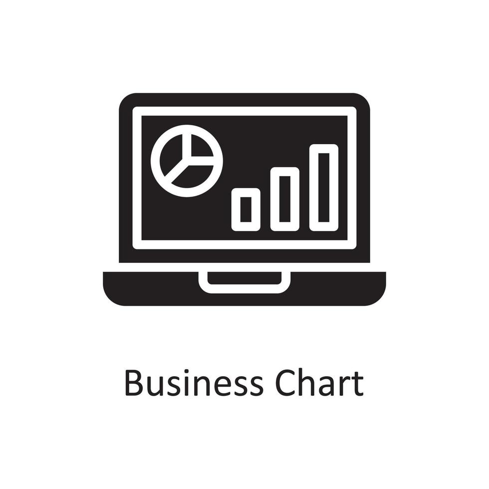 Business chart Vector Solid  Icon Design illustration. Business And Data Management Symbol on White background EPS 10 File