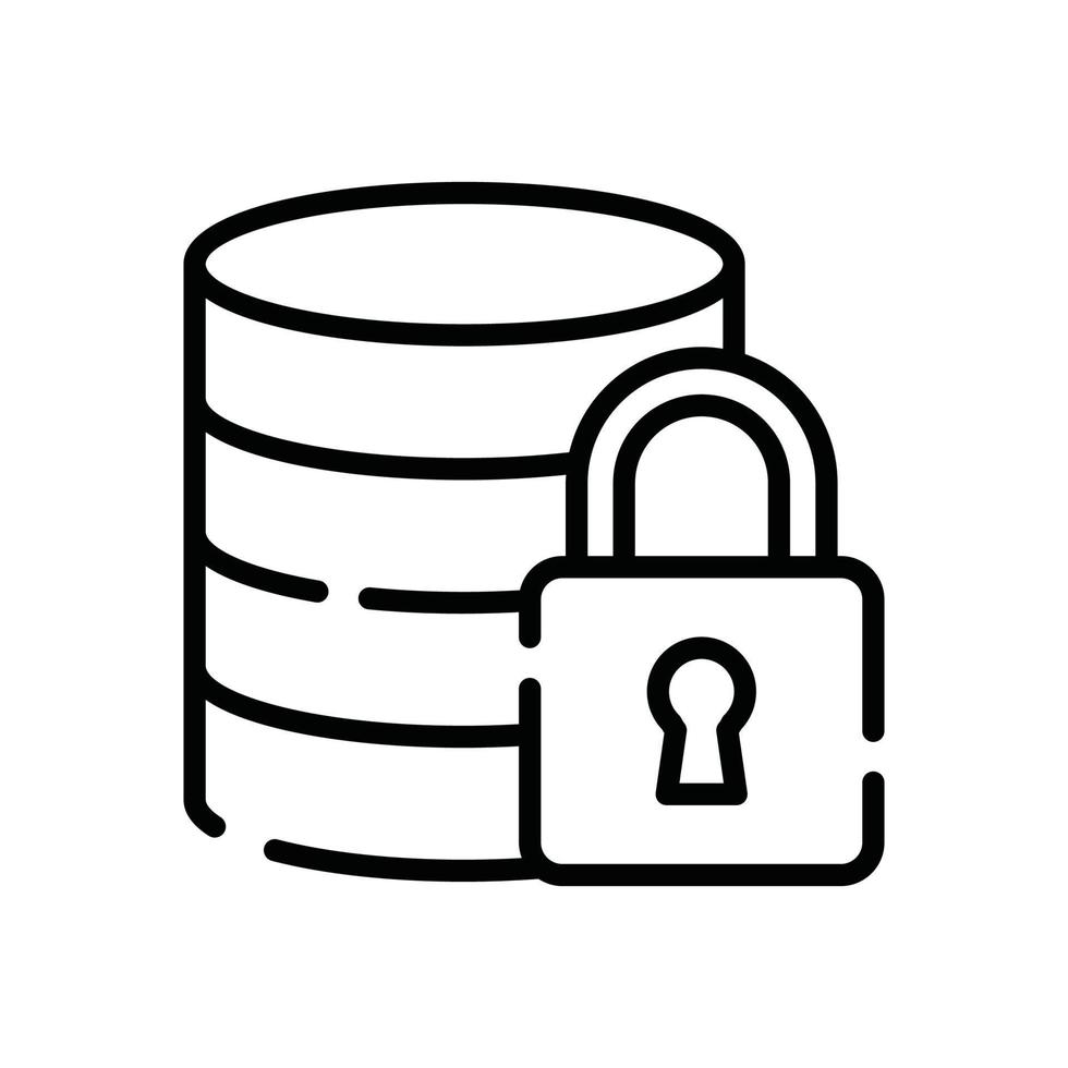 Database Access .Vector line icon Cloud Computing symbol EPS 10 file vector