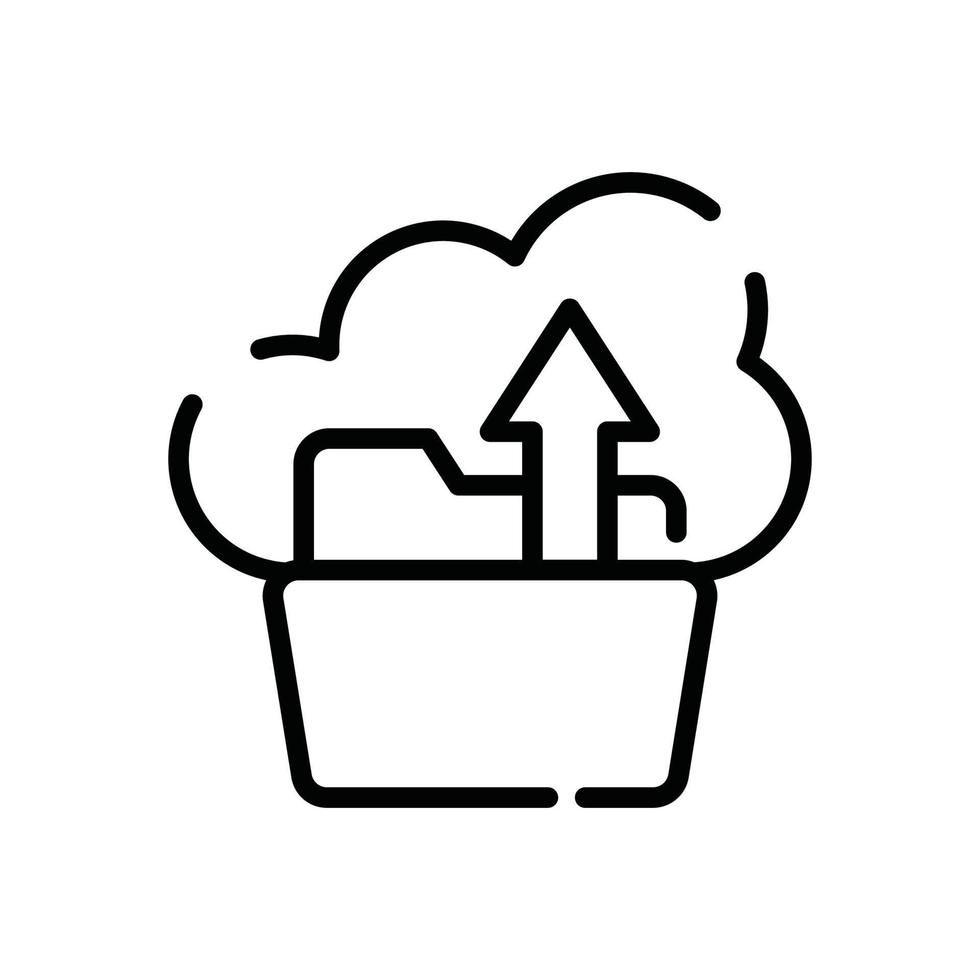 Data Upload Vector line icon Cloud Computing symbol EPS 10 file