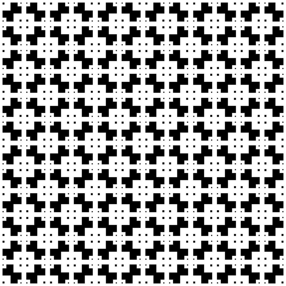 Black and white seamless pattern texture. Greyscale ornamental graphic design. Mosaic ornaments. Pattern template. vector