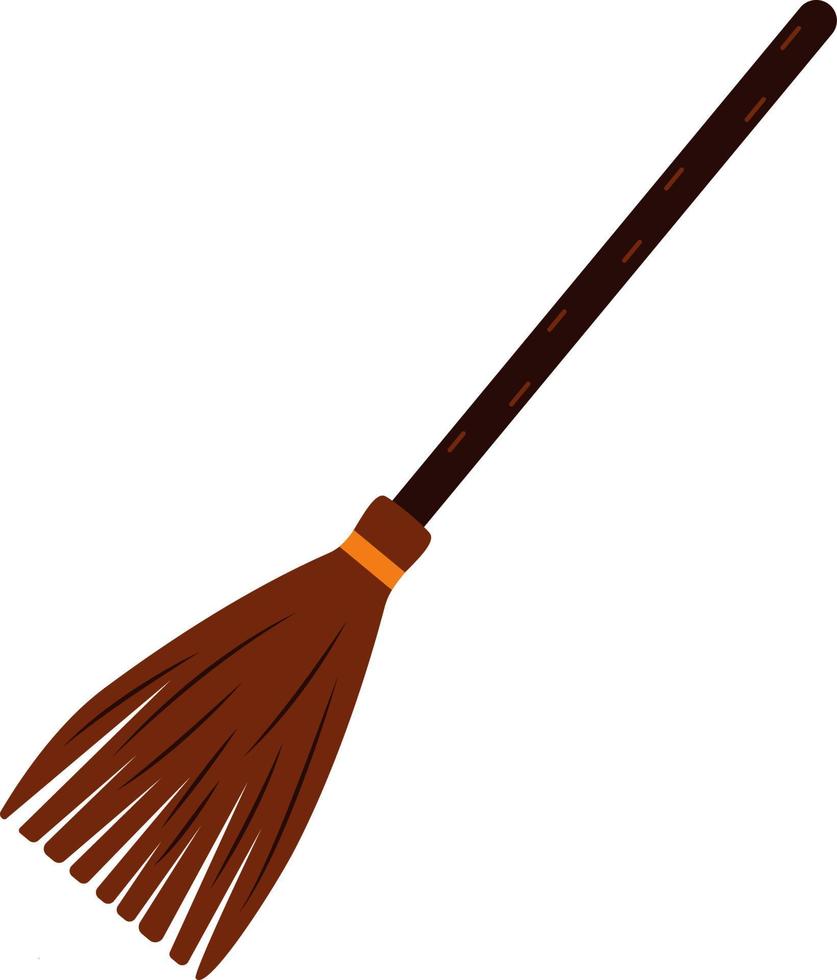 Witch Broom on white background vector icon