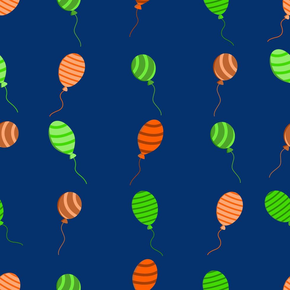 Seamless pattern with balloons on a blue background vector