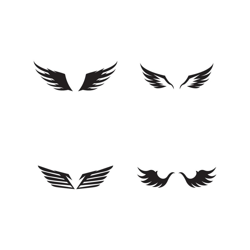plantilla de vector de logotipo de alas de pájaro