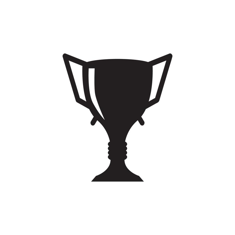Trophy Black Silhouette Logo Vector template