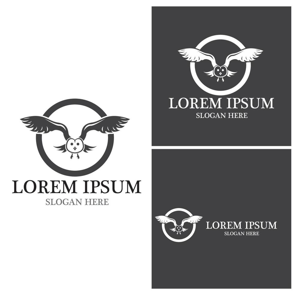 Owl Icon And Symbol Vector Template Illustration