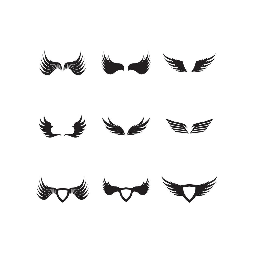 Bird wings logo vector template