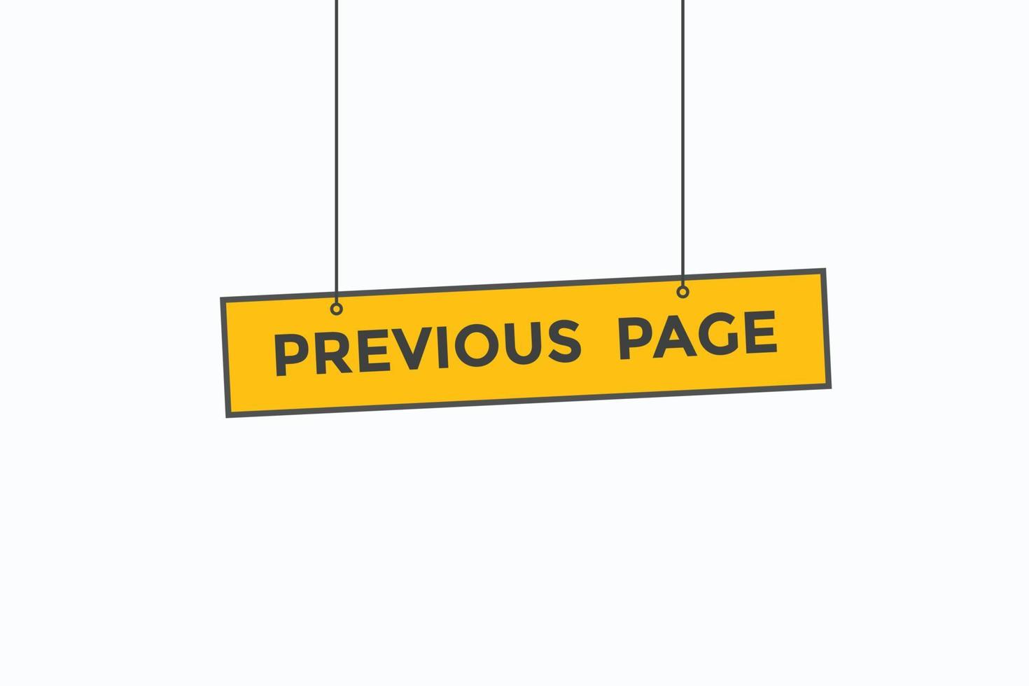 previous page button vectors.sign label speech bubble previous page vector