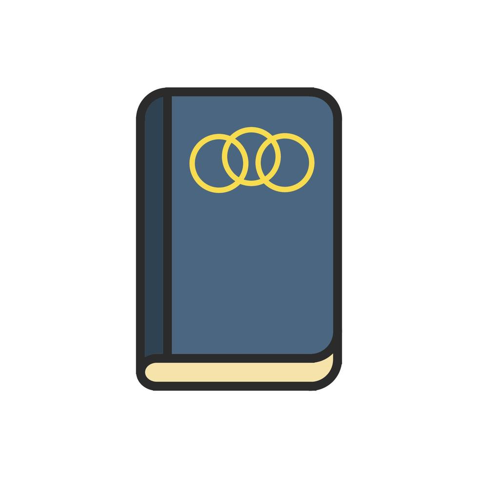 plantilla de vector de diseño de icono de libro