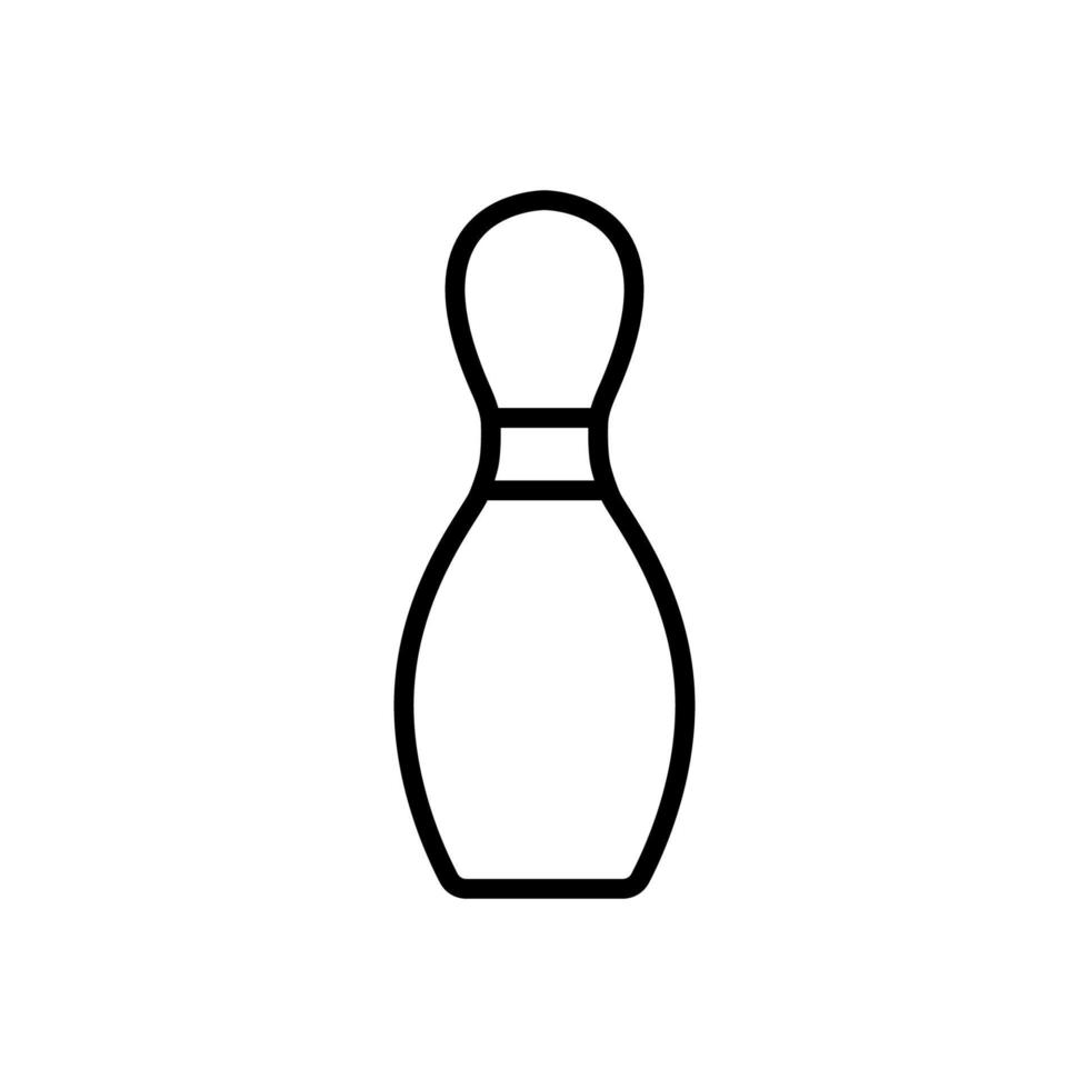 bowling pin icon vector