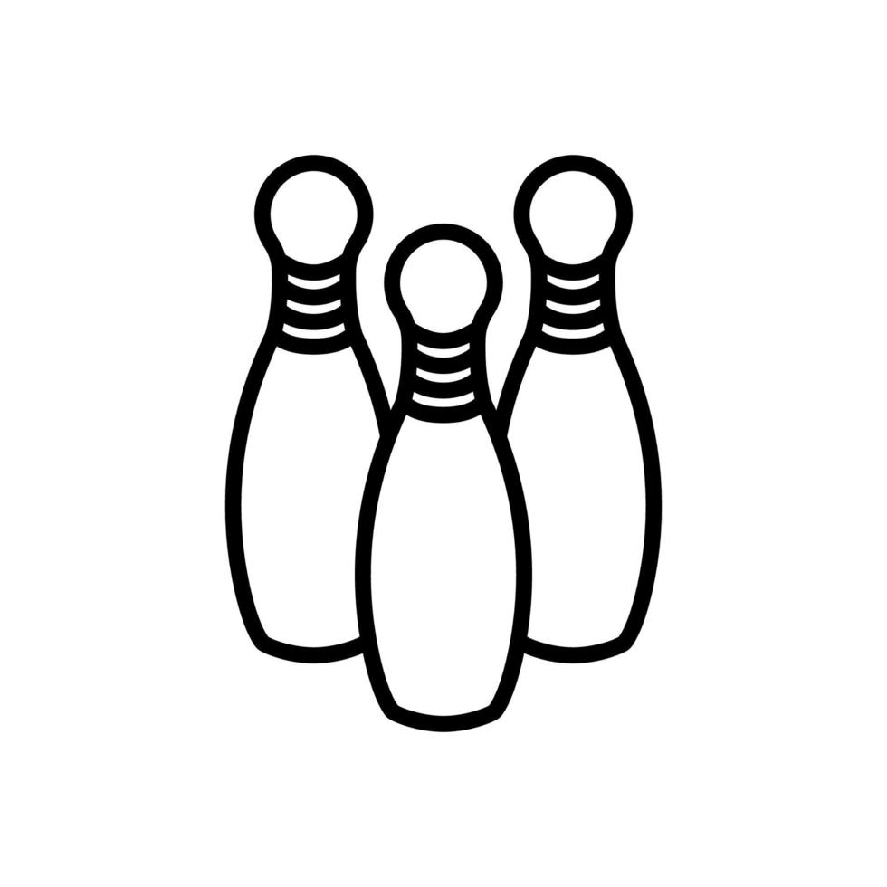 bowling pin icon vector