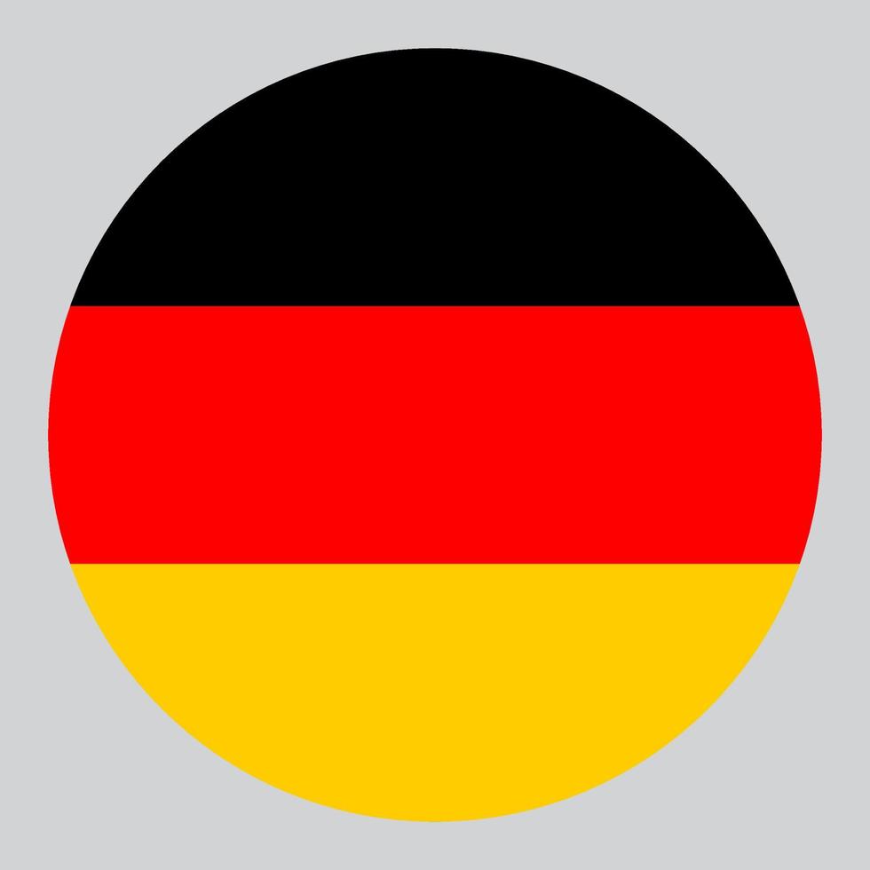 flat circle shaped Illustration of Germany flag vector