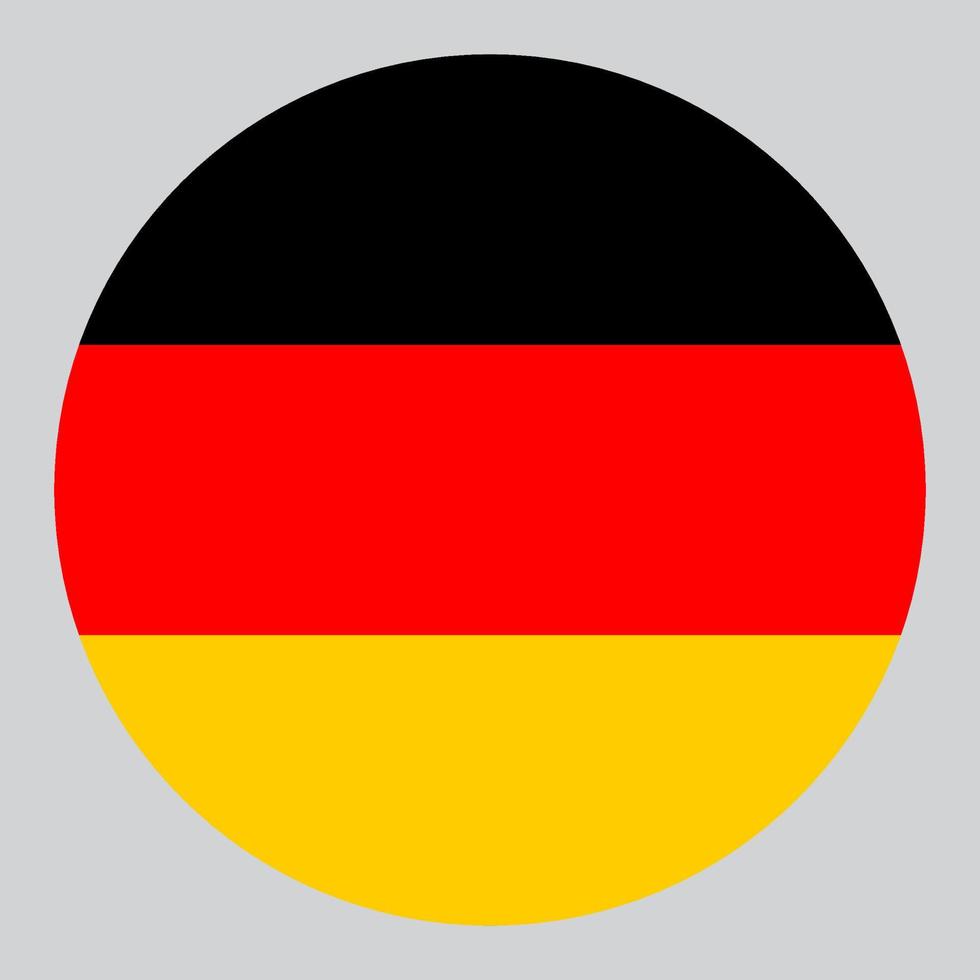 flat circle shaped Illustration of Germany flag vector