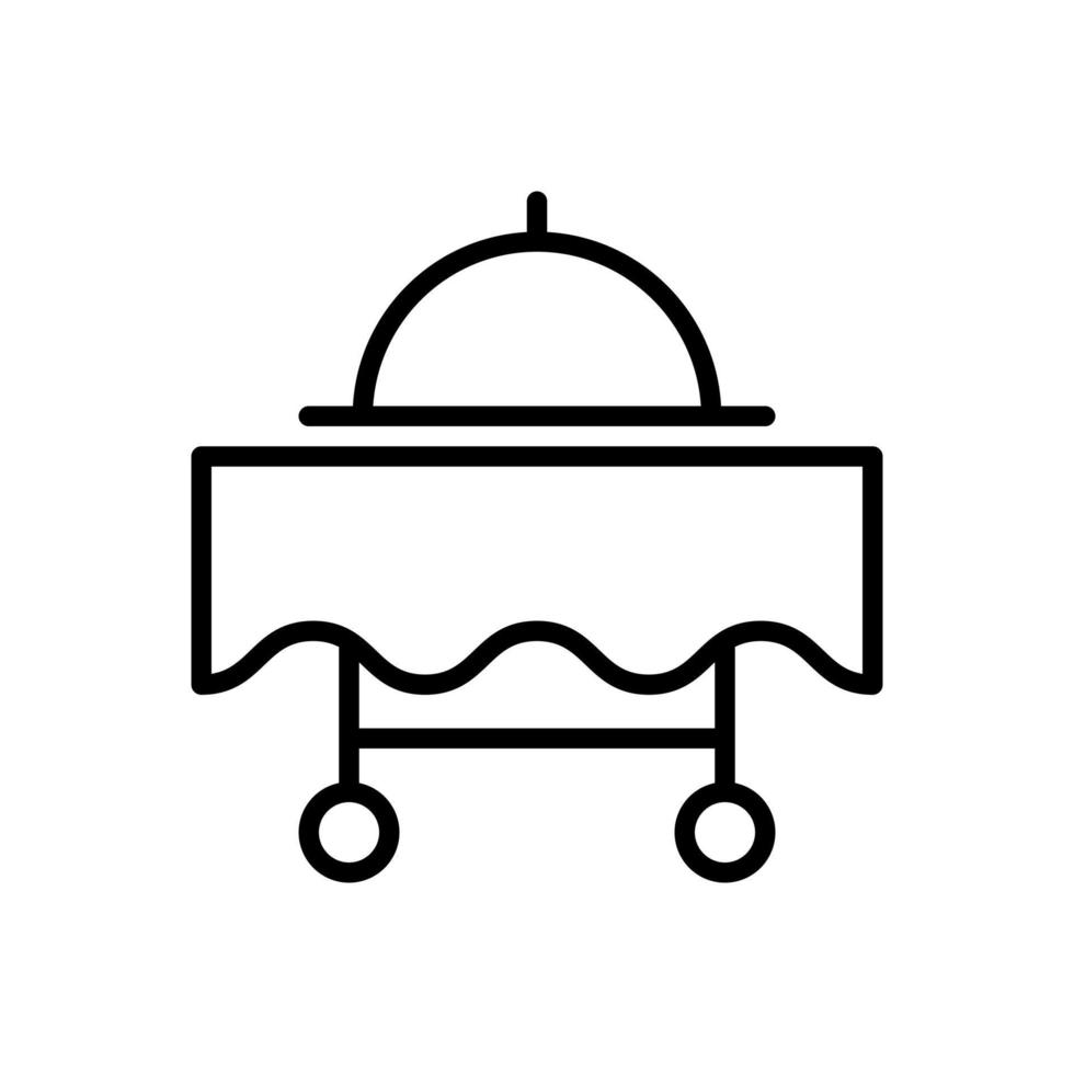 room service hotel icon flat line style vector for graphic and web design