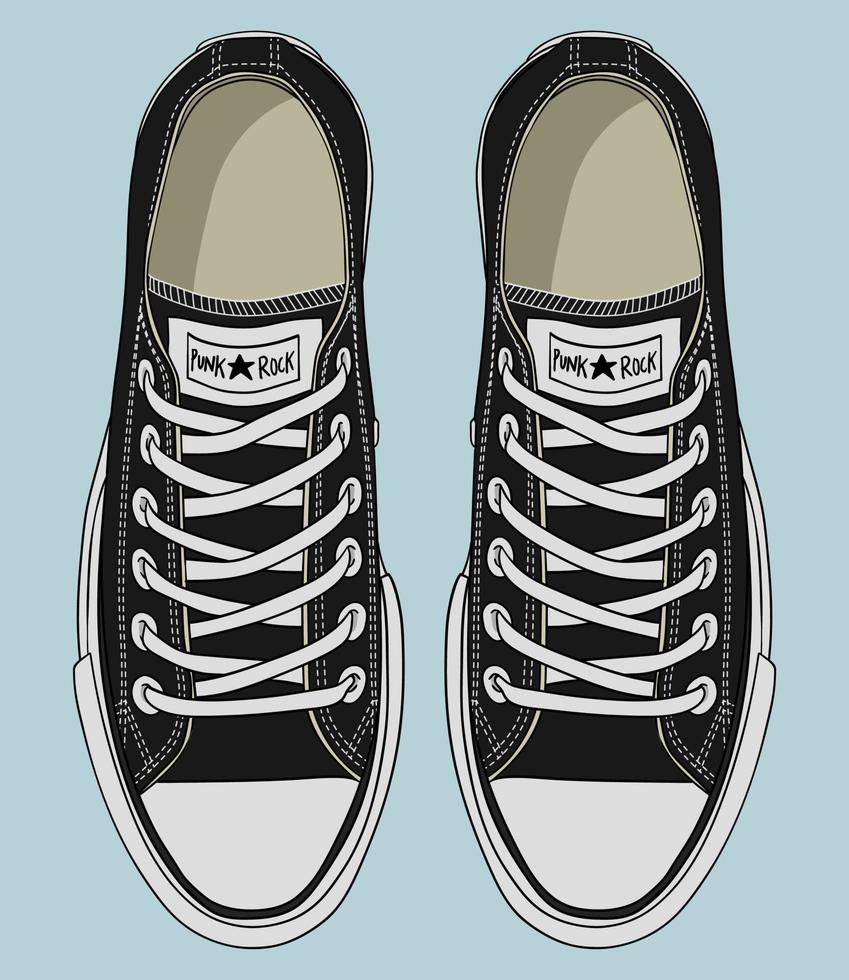 All Star Shoes. The Most Famous Sneaker vector