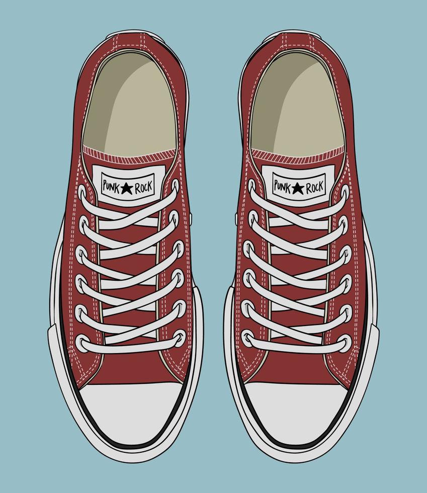 All Star Shoes. The Most Famous Sneaker vector