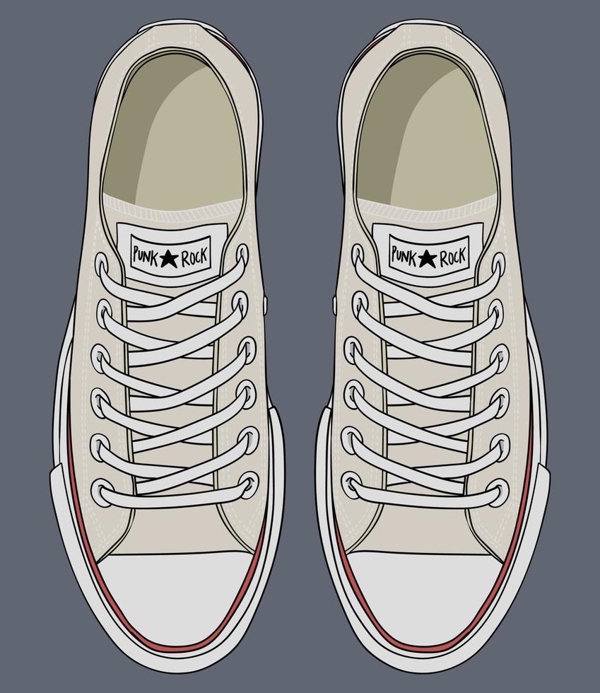 All Star Shoes. The Most Famous Sneaker vector