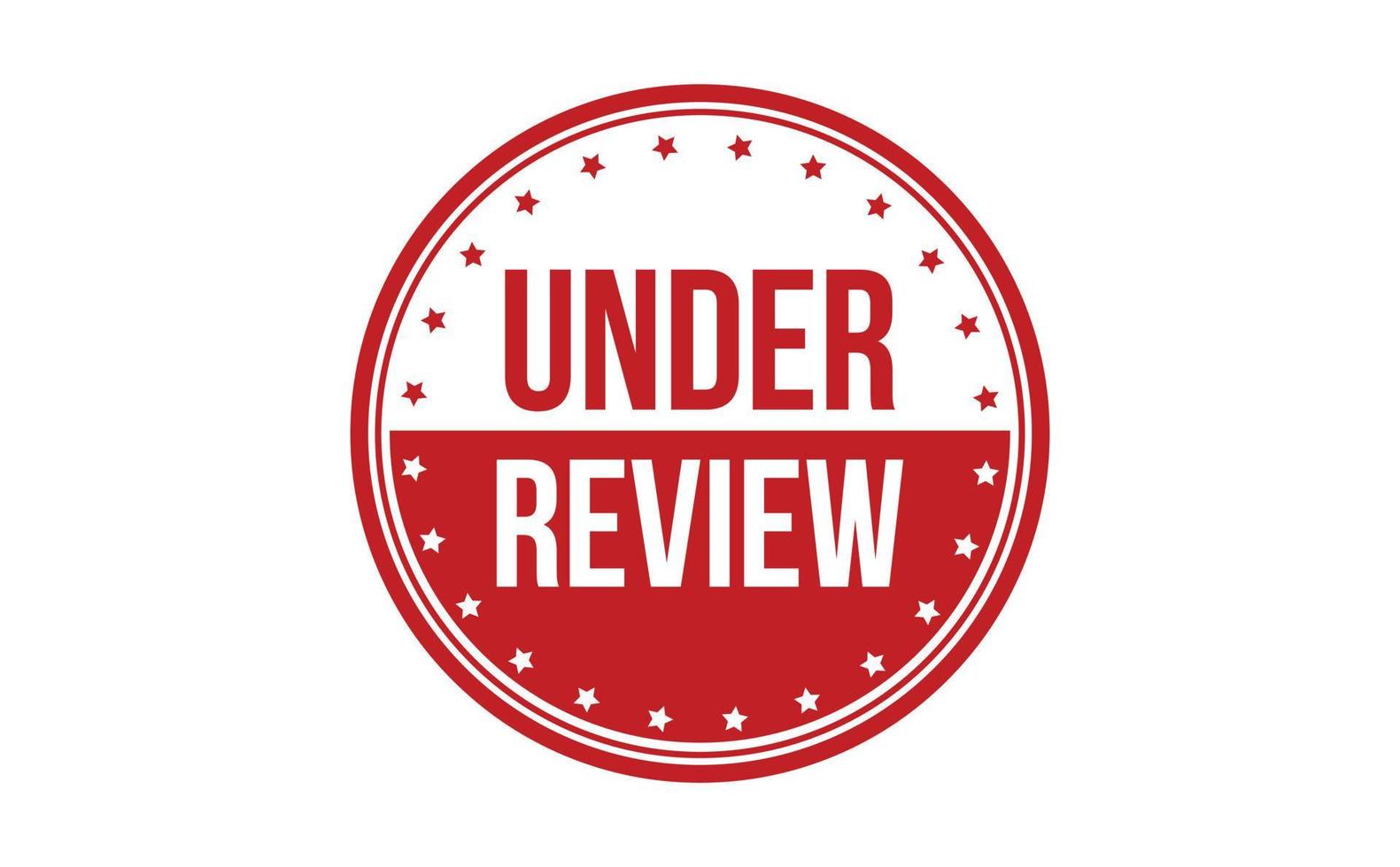 Under Review Rubber Stamp vector