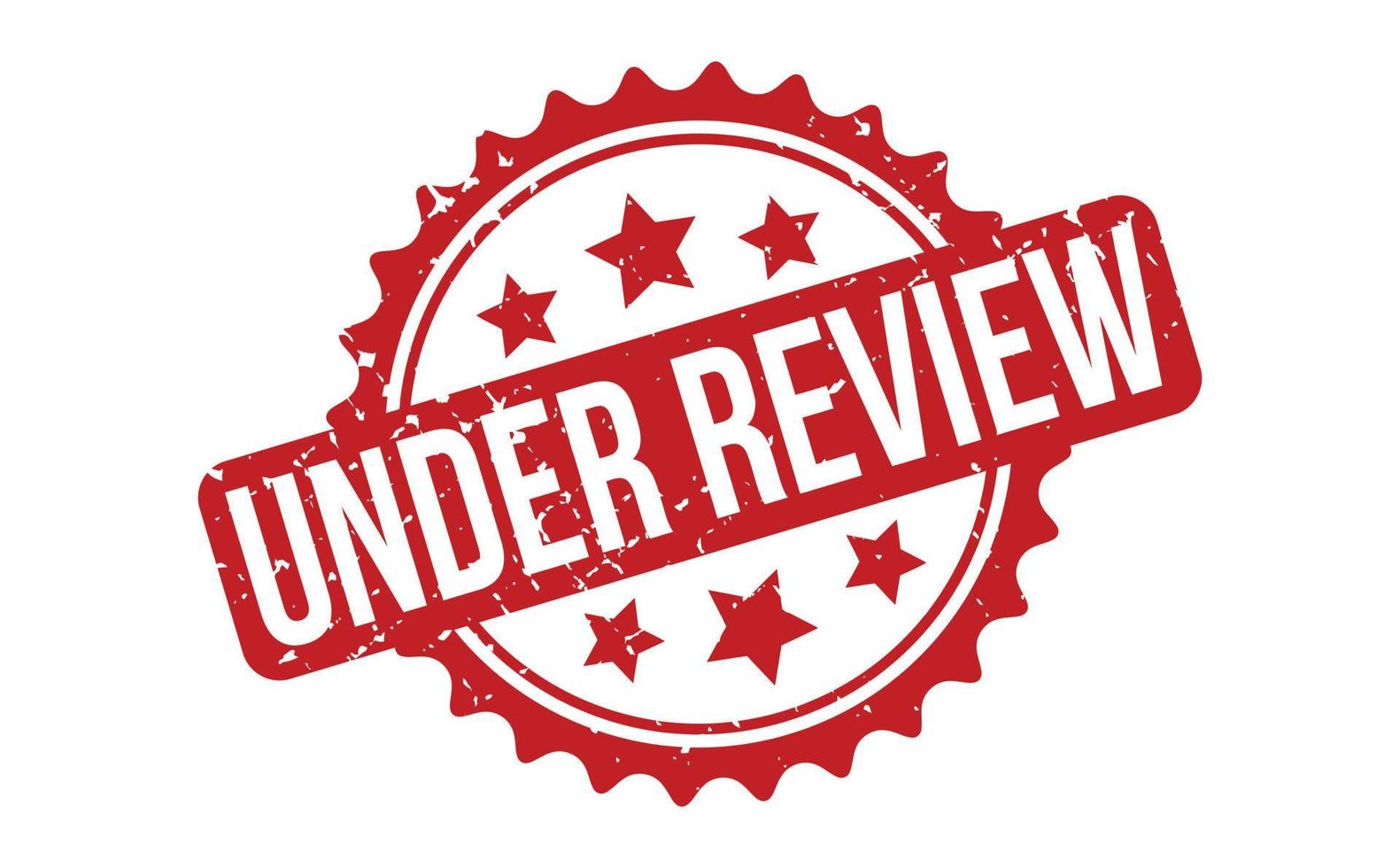 Under Review Rubber Stamp vector