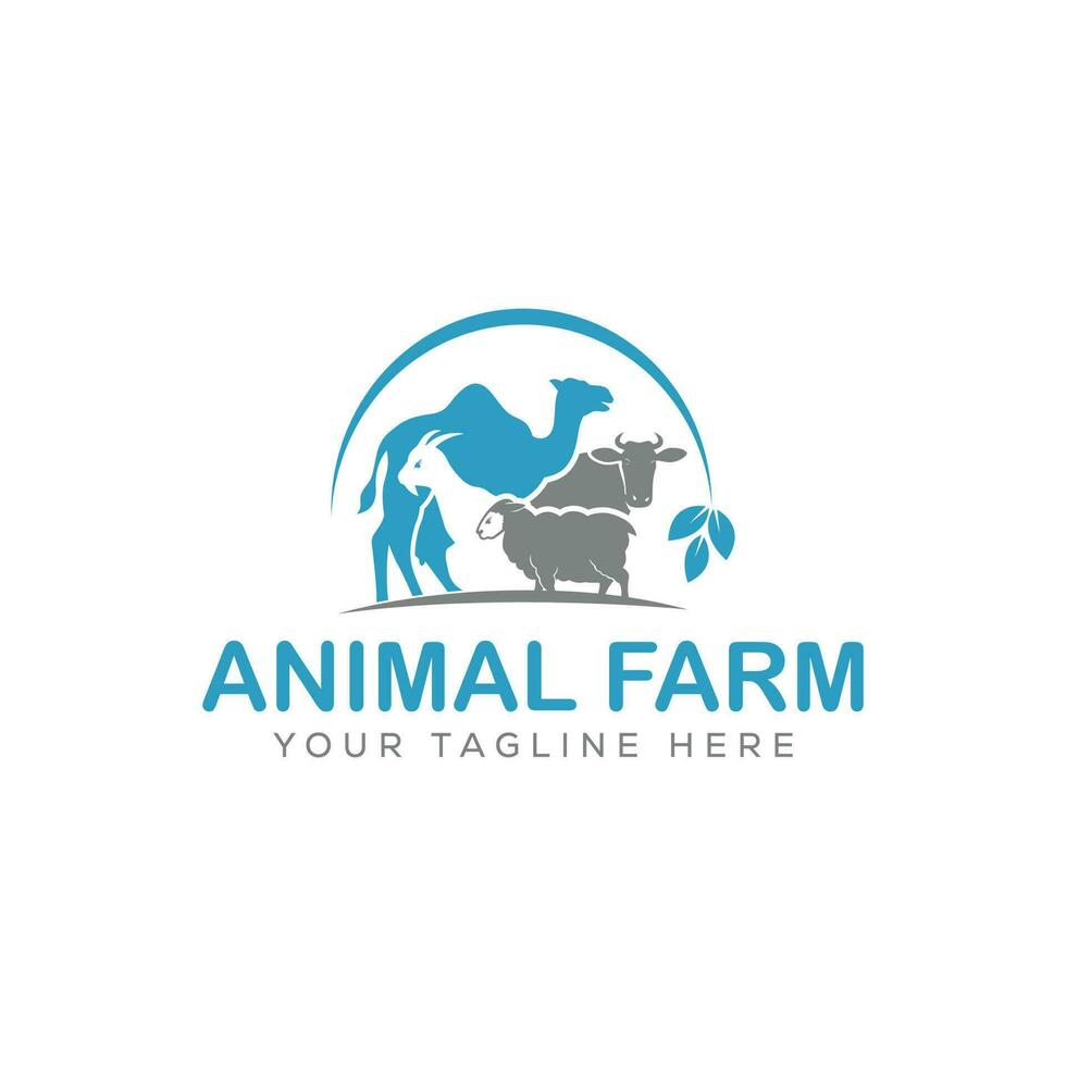 Animal Farm Logo vectors - animal Domestic farm logo template