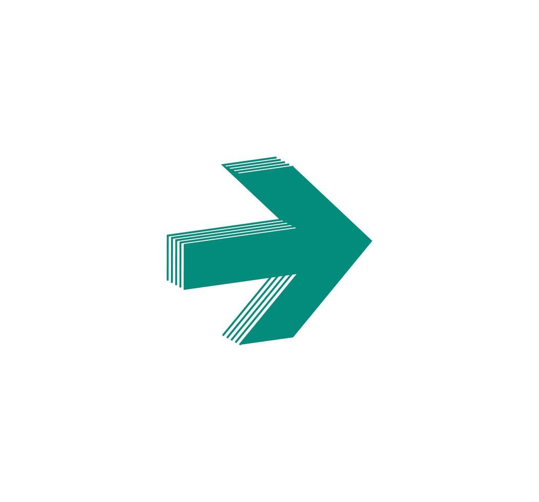 3d arrow signs modern logo. Design in the form of line stripes. logo, corporate identity, app, creative poster and more. vector