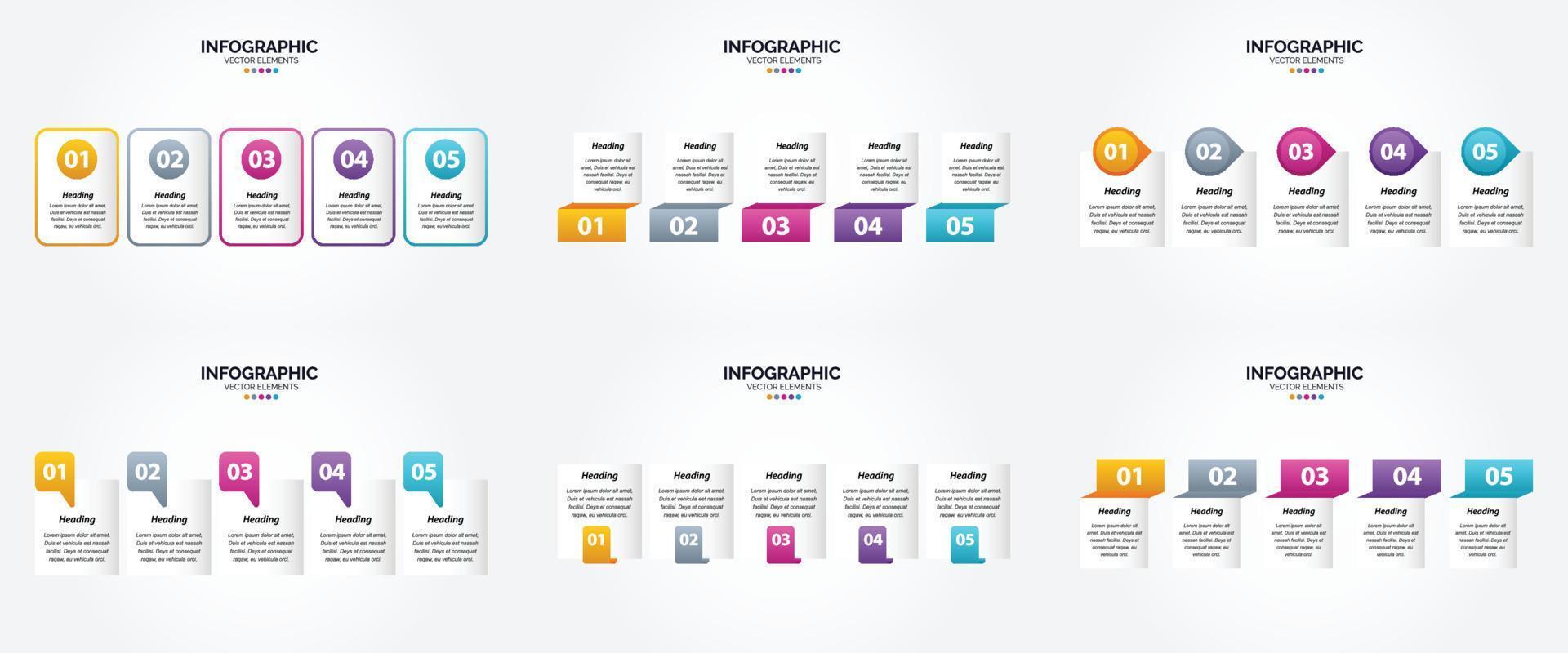 este conjunto de infografías vectoriales es perfecto para anunciar su negocio en folletos. volantes y revistas. vector