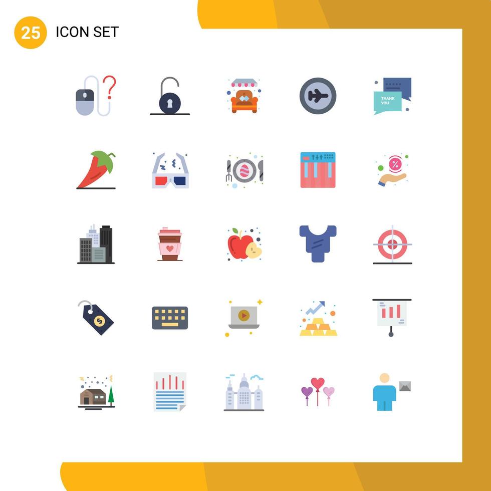 25 Creative Icons Modern Signs and Symbols of you travel armchair transportation beach Editable Vector Design Elements