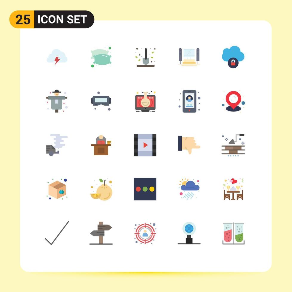 Set of 25 Modern UI Icons Symbols Signs for cpu computing sleep computer scoop Editable Vector Design Elements