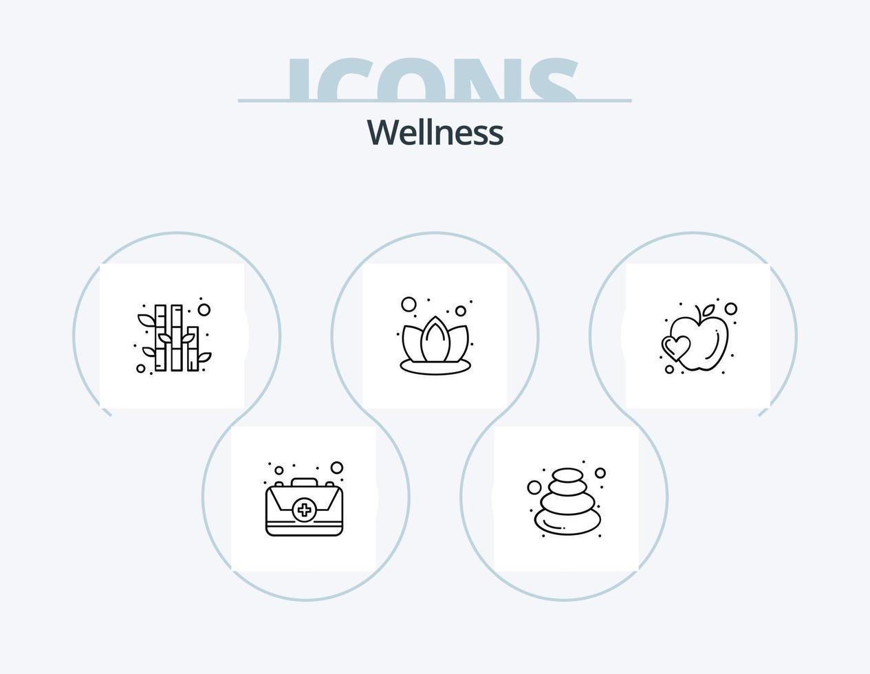 paquete de iconos de línea de bienestar 5 diseño de iconos. hora. calendario. soltar. de fumar. no vector