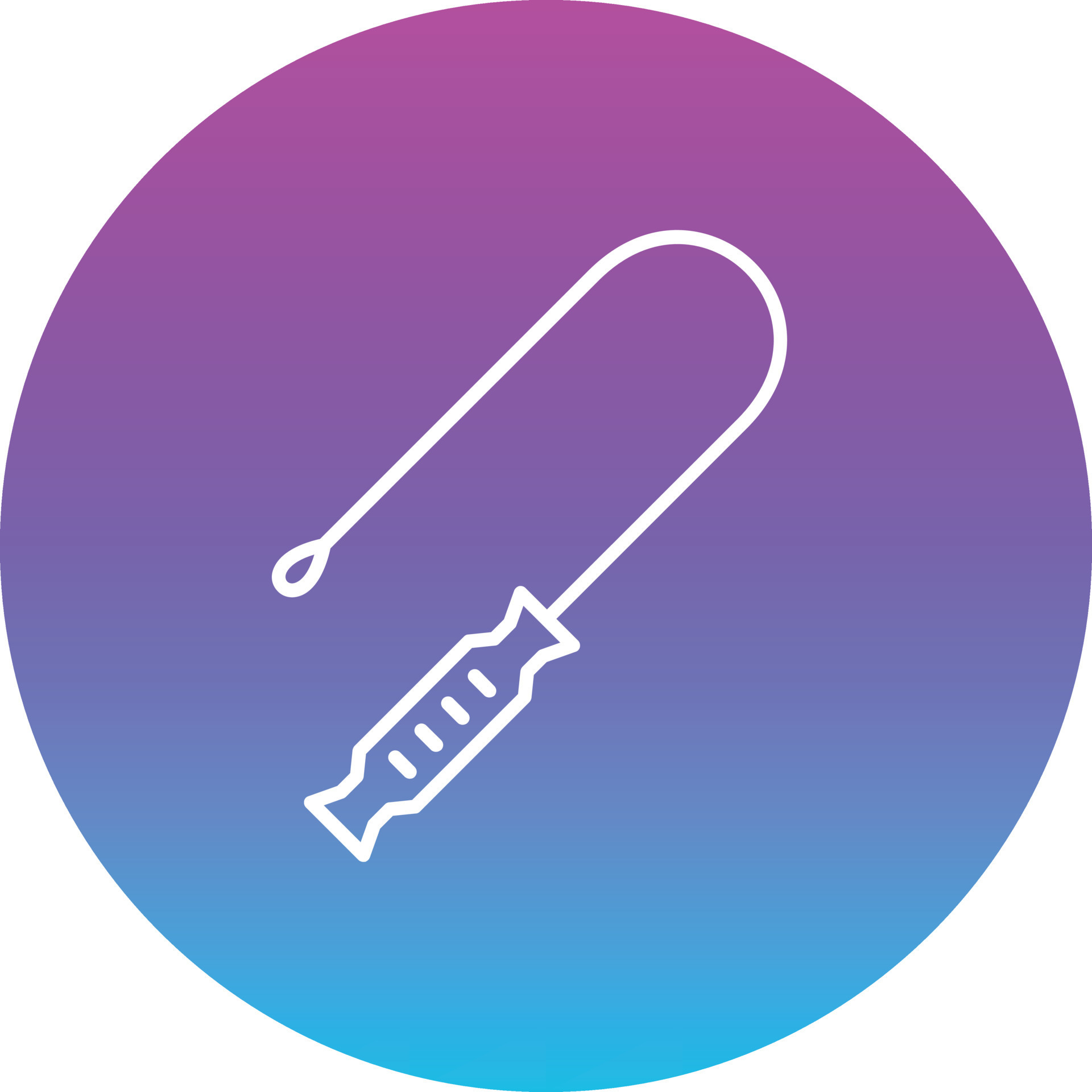 Long Reach Tool Gradient Circle Line Inverted Icon 16883099 Vector Art